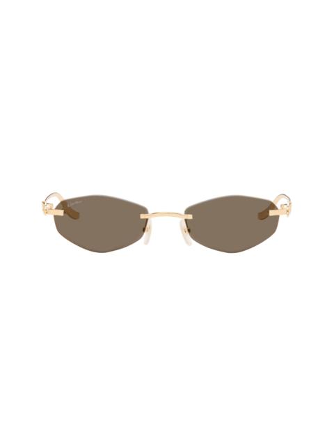 Cartier Gold 'Panthère de Cartier' Sunglasses