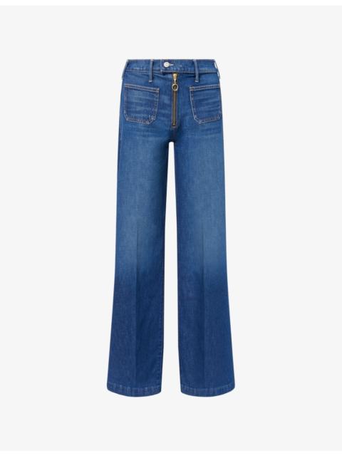 MOTHER Hustler Roller Patch-Pocket Cotton-Blend Denim Jeans
