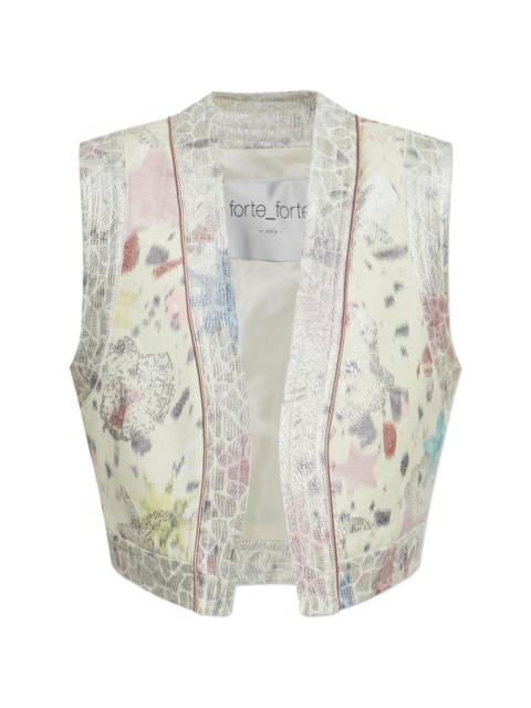 forte_forte floral-print sleeveless waistcoat