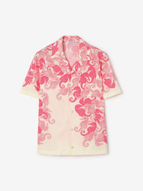 Burberry Relaxed Fit Seahorses Cotton Shirt