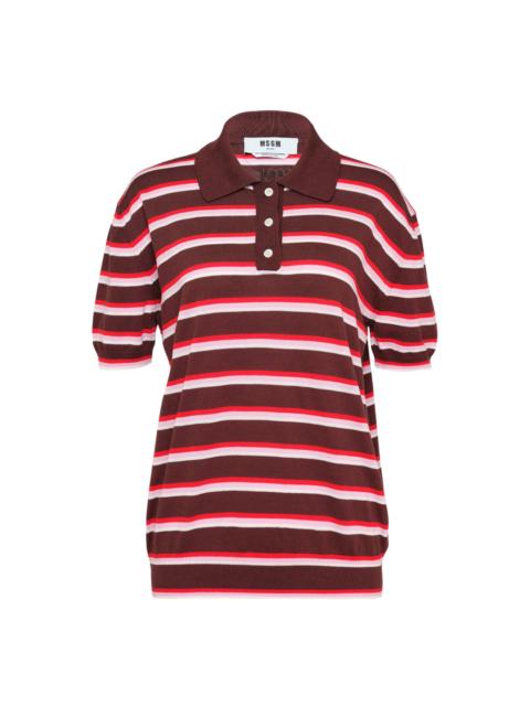 MSGM Striped Polo Sweater