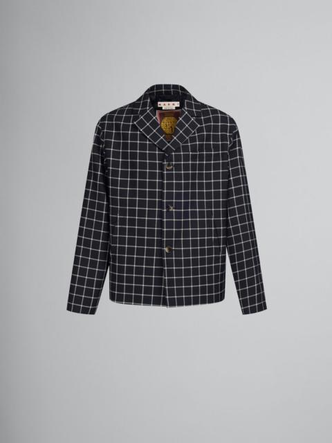 Marni BLACK CHECKED WOOL JACKET