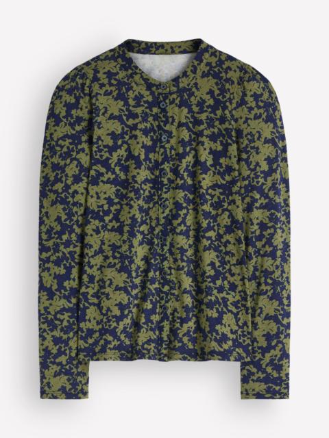 BODEN Supersoft Puff Sleeve Shirt-Sprayed leaf
