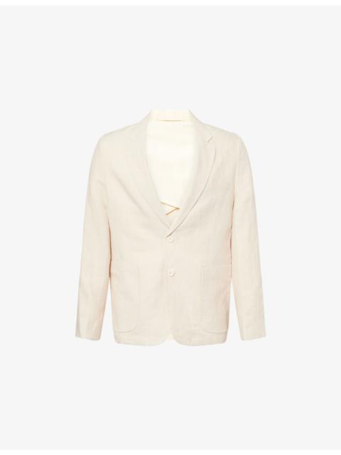 PERCIVAL Tailored Single-Breasted Linen and Cotton-Blend Blazer