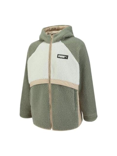 Puma Art Of Sherpa Zip Jacket 'Green' 539715-03