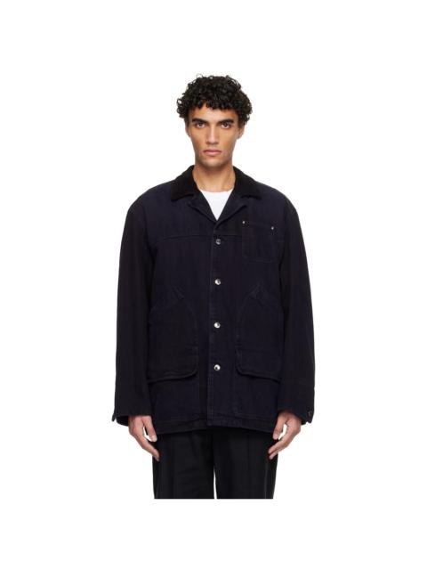 Wooyoungmi Navy Tin Washed Denim Jacket