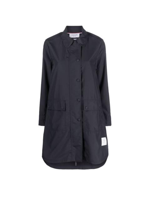 Thom Browne rounded-collar button-up coat