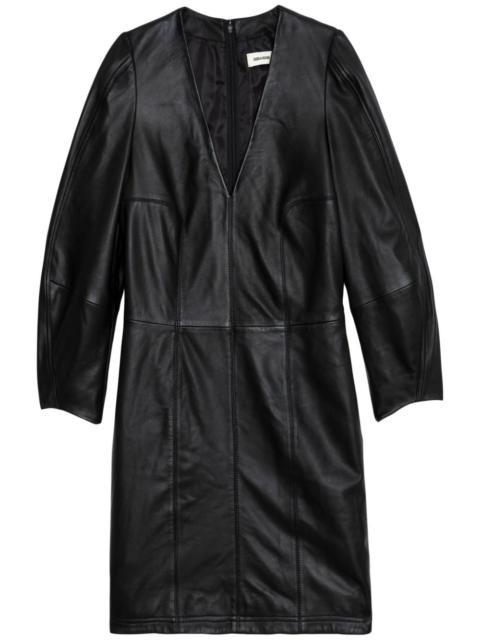 Zadig & Voltaire leather minidress