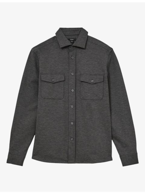 REISS McShane Patch-Pocket Wool-Blend Shirt