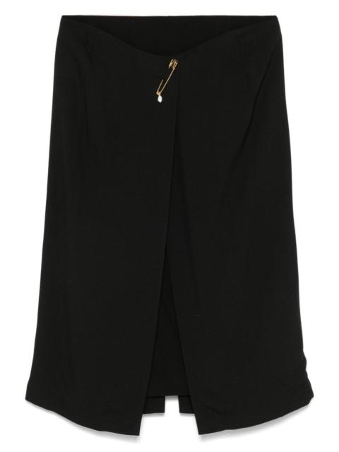 Carven safety pin-detail midi skirt