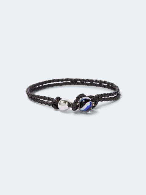 Bottega Veneta Knot sterling silver and leather bracelet