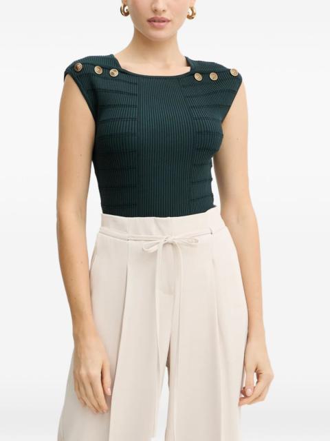 GUESS USA button ribbed top