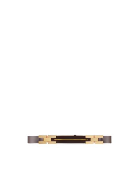 ELISABETTA FRANCHI metal plate high-waisted belt