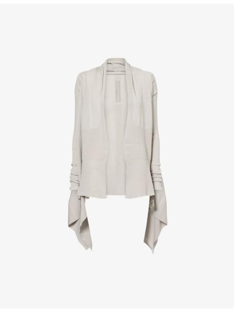 Rick Owens Medium Wrap Asymmetric Wool Cardigan