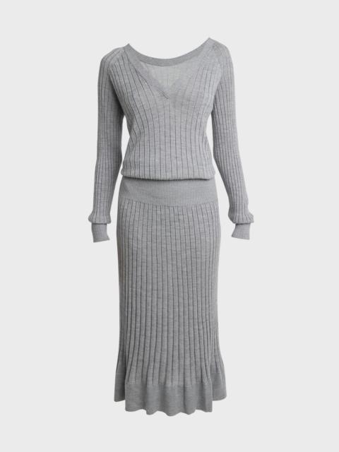 Eden Superfine Merino Wool and Silk Knit Dress