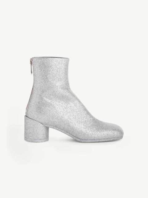 Glitter ankle boots.