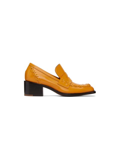 Dries Van Noten Orange Stitch Heels