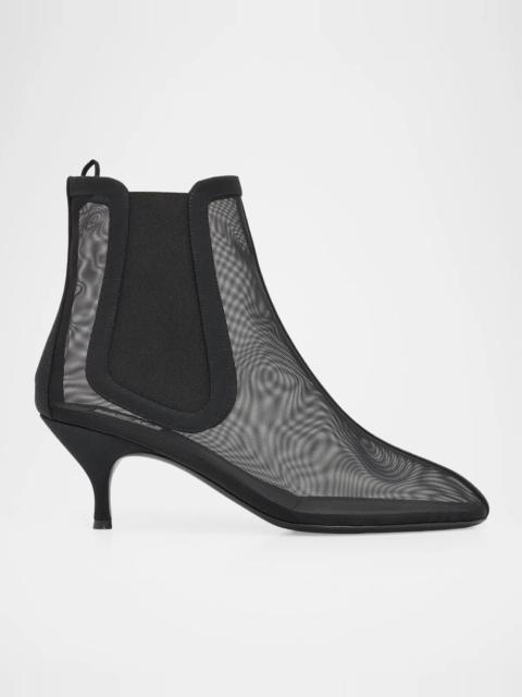 Alaïa 100mm Mesh Chelsea Ankle Boots