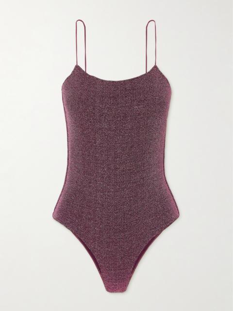 Oséree Lumière Stretch-lurex Swimsuit