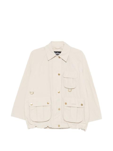Barbour Debbie Showerproof flap-pocket button coat