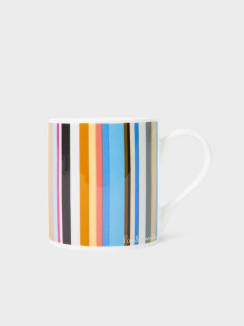 Multi-Stripe Bone China Mug