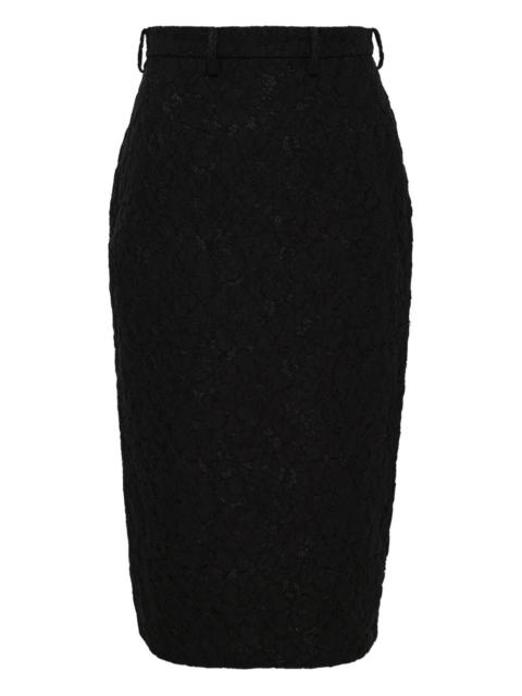 N°21 lace pencil midi skirt