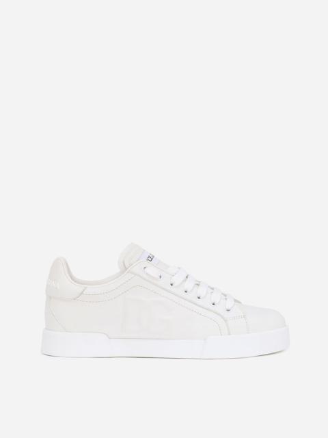 Calfskin Portofino sneakers with DG logo