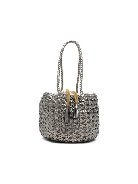 DRAGON DIFFUSION small Juventus braided bucket bag