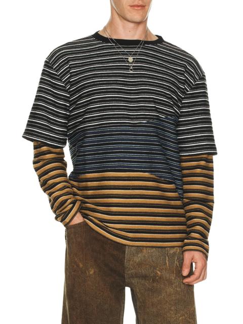 Andersson Bell Multi Stripe Long Sleeve Tee