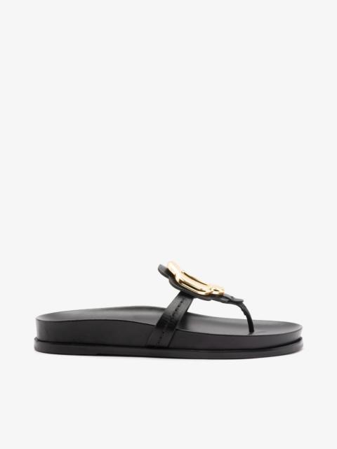 Larroudé Margherita Sport Sandal Black Leather