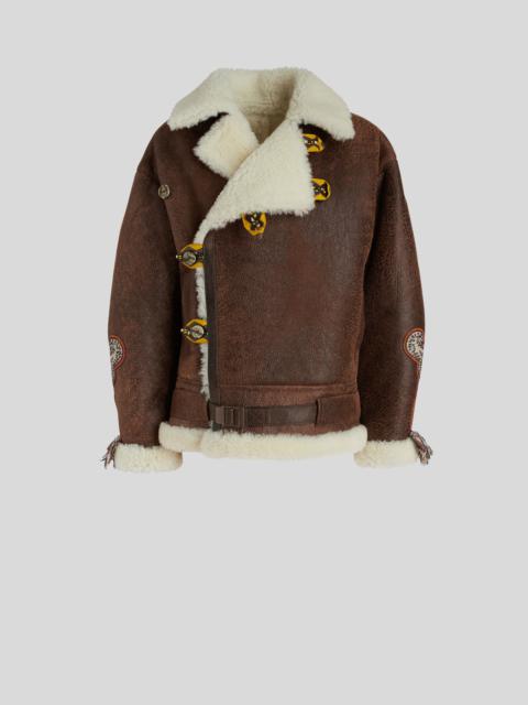 Etro SHEEPSKIN COAT WITH PATCH