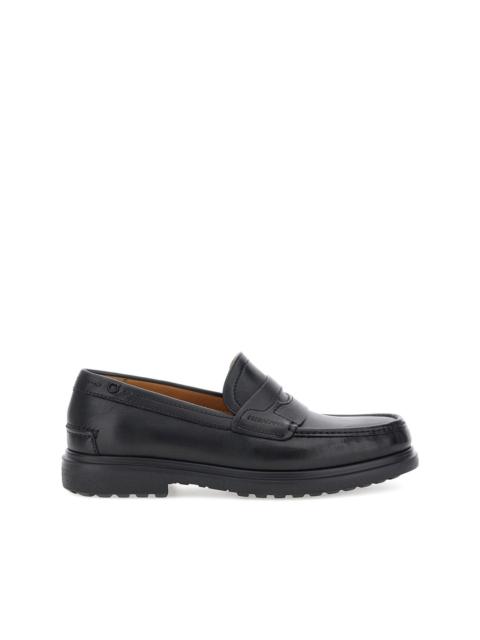 FERRAGAMO almond toe tonal loafers