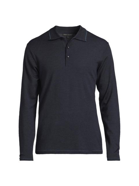 ROBERT BARAKETT Men's Roman Polo Sweater - Navy