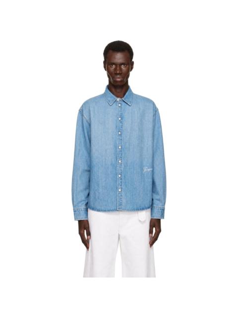 JACQUEMUS Blue 'The Simon Denim' Shirt