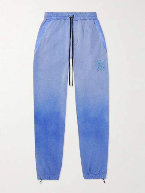 AMIRI Slim-Fit Tapered Logo-Embroidered Cotton-Jersey Sweatpants