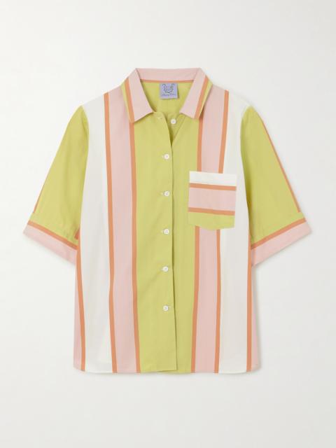 Thierry Colson Zouk Striped Cotton-poplin Shirt