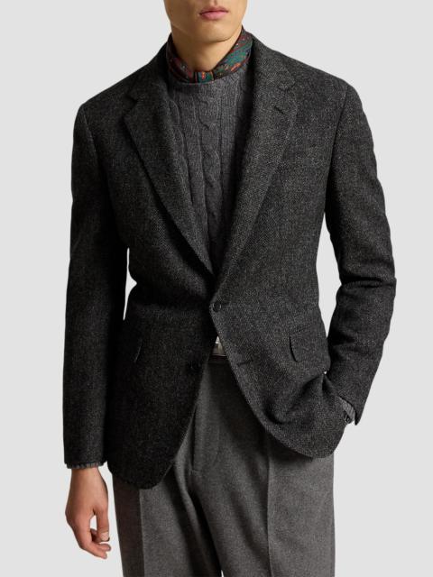 Polo Ralph Lauren Men's Herringbone Tailored-Fit Sport Jacket - Charcoal
