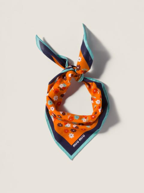 Miu Miu Printed poplin scarf