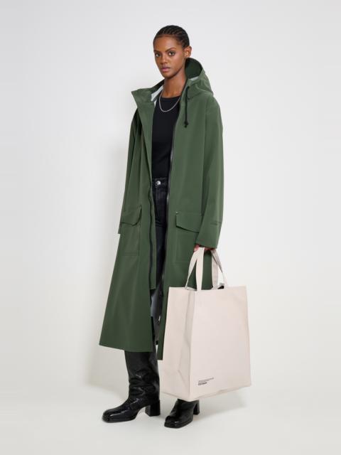 Stutterheim Mosebacke Long Patch Raincoat Green