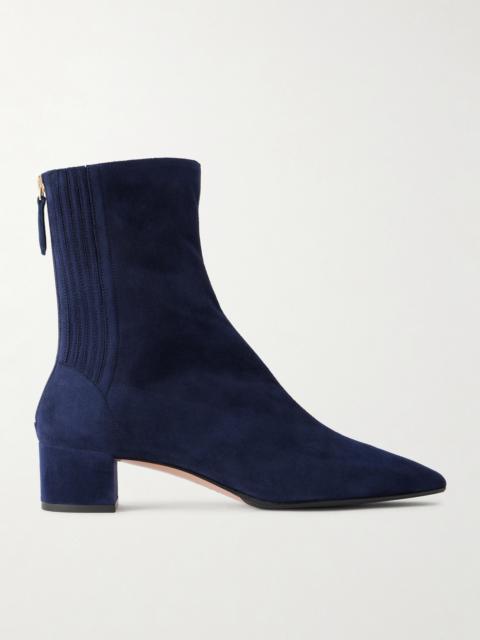 AQUAZZURA Saint Honoré 35 Suede Ankle Boots