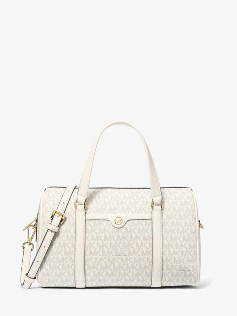 MICHAEL KORS Jet Set Travel Medium Signature Logo Duffel Crossbody Bag
