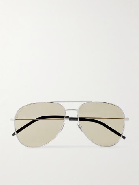 SAINT LAURENT 클래식 골드 Aviator 선글라스