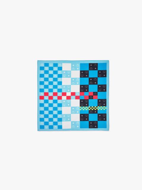 MCM Checkerboard Monogram Print Bandana Scarf