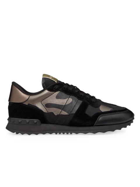 Valentino Men's Rockrunner Camouflage Noir Metallic Sneakers - Black Multi