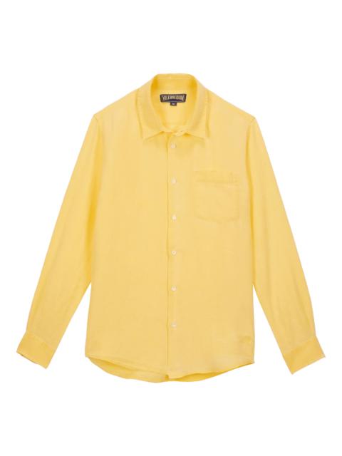 Vilebrequin Men Linen Shirt Mineral Dye