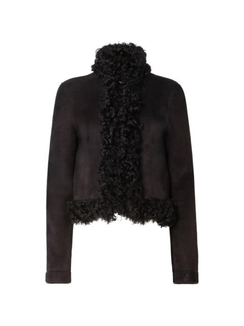 FENDI black merino shearling blouson