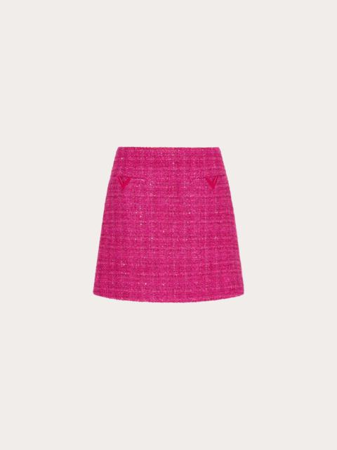 GLAZE TWEED LIGHT MINISKIRT