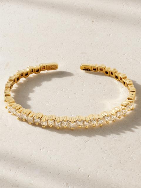SUZANNE KALAN 18-karat Gold Diamond Bangle