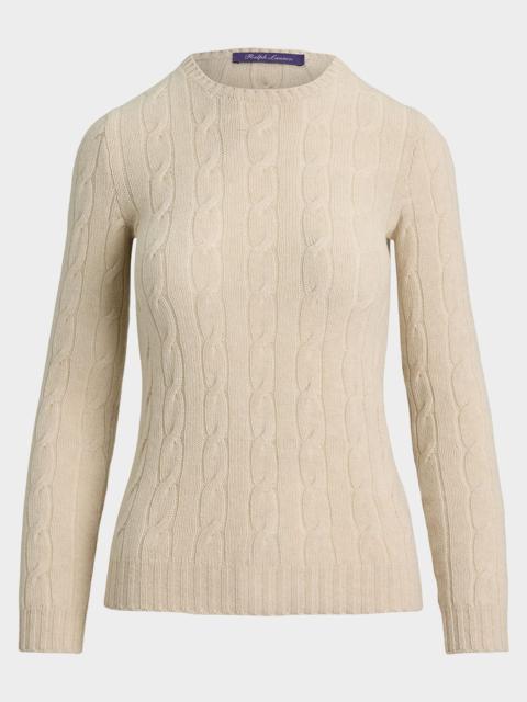 Ralph Lauren Cable-Knit Cashmere Crewneck Sweater