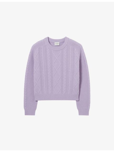 Claudie Pierlot Jacquard Relaxed-Fit Wool And Cashmere-Blend Jumper